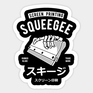 Squeegee Screen Printing Sticker